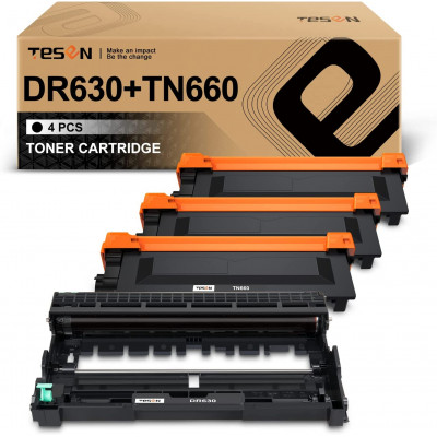 TN660+DR630 TESEN Compatible Toner and Drum Cartridge Replacement (1D+3T)